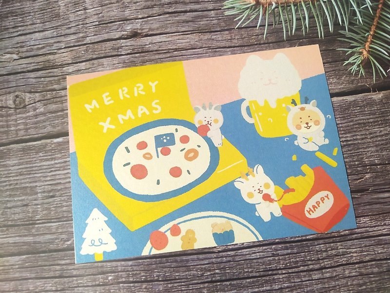 クリスマスパーティーのポストカード - カード・はがき - 紙 