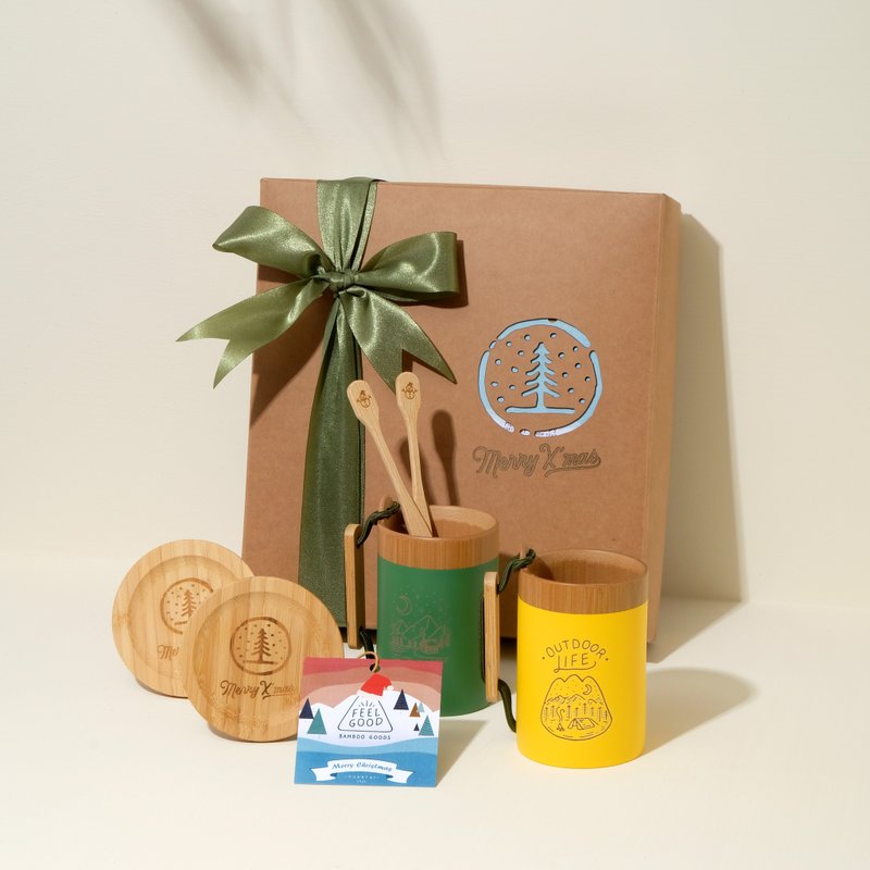 【聖誕禮盒】【客製化禮物】 聖誕限定禮盒組 - 其他杯子 - 竹 咖啡色