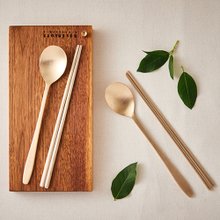 韓国真鍮食器スプーン箸セット4人前 - ショップ brassware 美顔ツール - Pinkoi