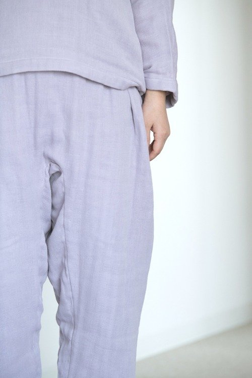 OrganicCotton Triple Gauze Loose Pants [Lavender/Botanical Dyed] - Shop  COCOCOCO Women's Pants - Pinkoi