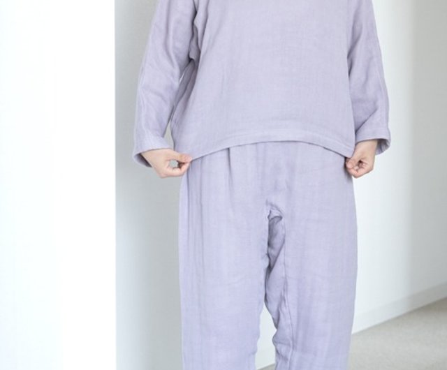 OrganicCotton Triple Gauze Loose Pants [Lavender/Botanical Dyed] - Shop  COCOCOCO Women's Pants - Pinkoi