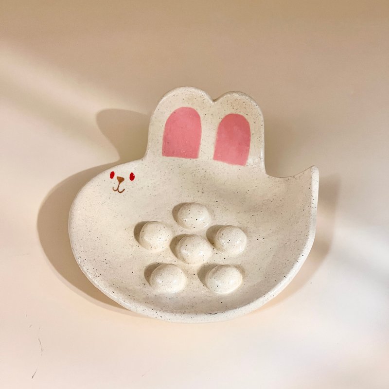 兔兔皂盤-3 - 衛浴用品/浴室收納 - 陶 