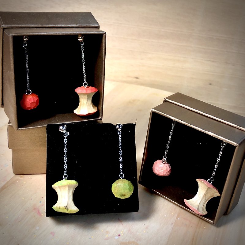 Pingfan Extraordinary Drop Earrings--Woodcut--Handmade--Handmade [colors can be selected] - Earrings & Clip-ons - Wood Multicolor