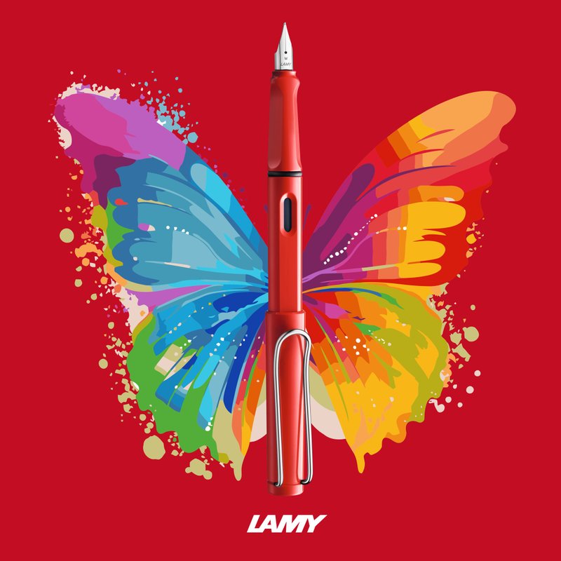 LAMY 七彩鋼筆禮盒 / safari 狩獵者系列 - 紅色【客製化禮物】 - 鋼筆 - 塑膠 紅色