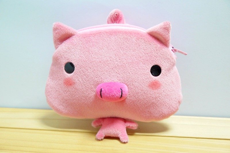 Bucute Dia Pig Set Wallet/Travel Card Holder/Certificate Holder/Exclusive Sale/Handmade/Exchanging Gifts/Change Purse - Coin Purses - Polyester Pink