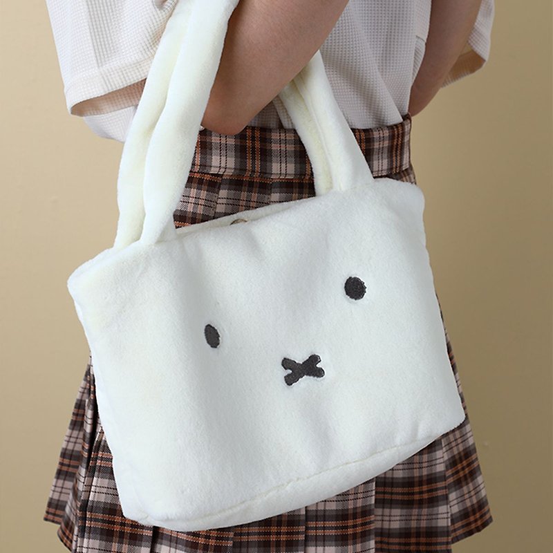 miffy Plush Bag - S (White) - ตุ๊กตา - ผ้าฝ้าย/ผ้าลินิน ขาว
