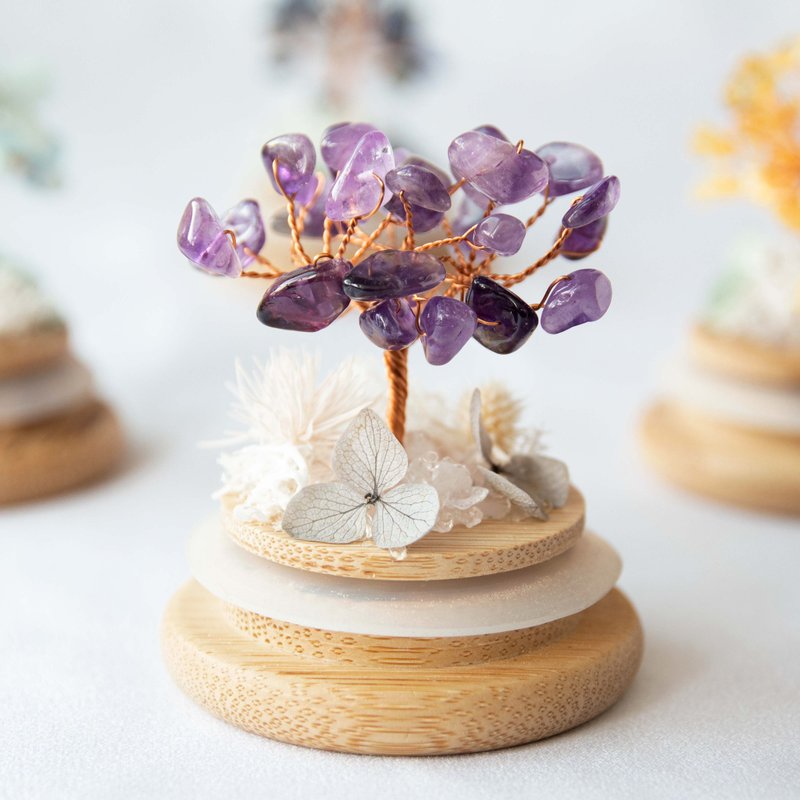 轉運 新年 許願 水晶樹 招財 療癒 人緣 永生花 - 擺飾/家飾品 - 寶石 多色
