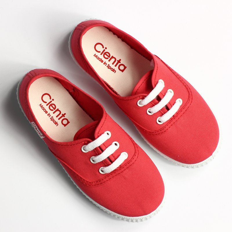Spanish nationals canvas shoes CIENTA 52000 06 red children, children's size - รองเท้าเด็ก - ผ้าฝ้าย/ผ้าลินิน สีแดง