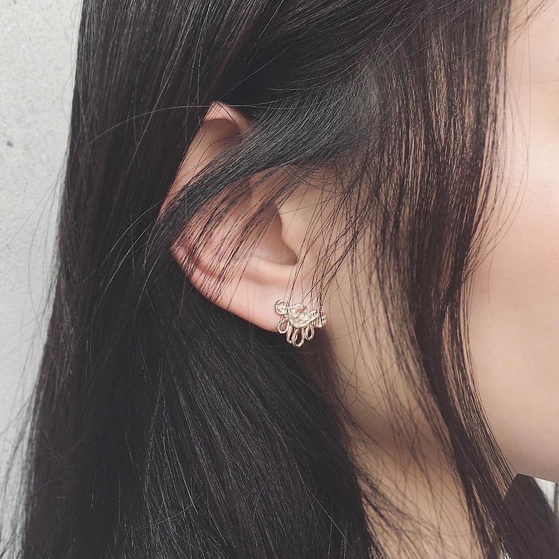 羽 - 925銀耳環 - silver earrings