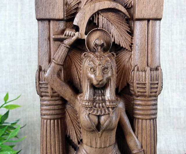 古代エジプト セクメト(テフヌト)女神 石像 骨董品 小5-1054 - その他