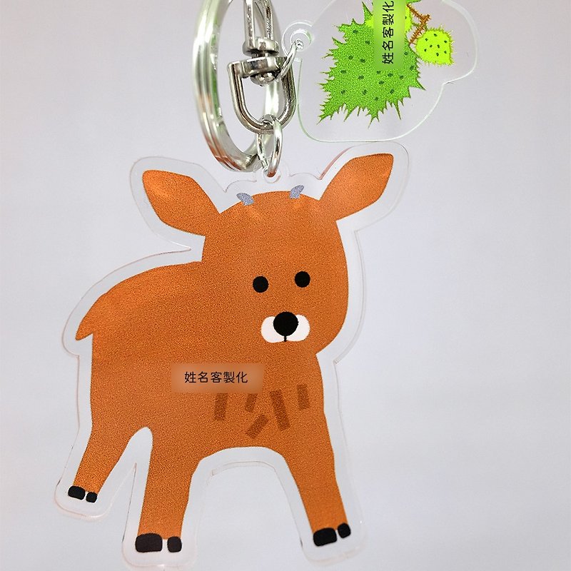อะคริลิค ที่ห้อยกุญแจ - Taiwan wild goat baby - Acrylic key ring (name can be customized)