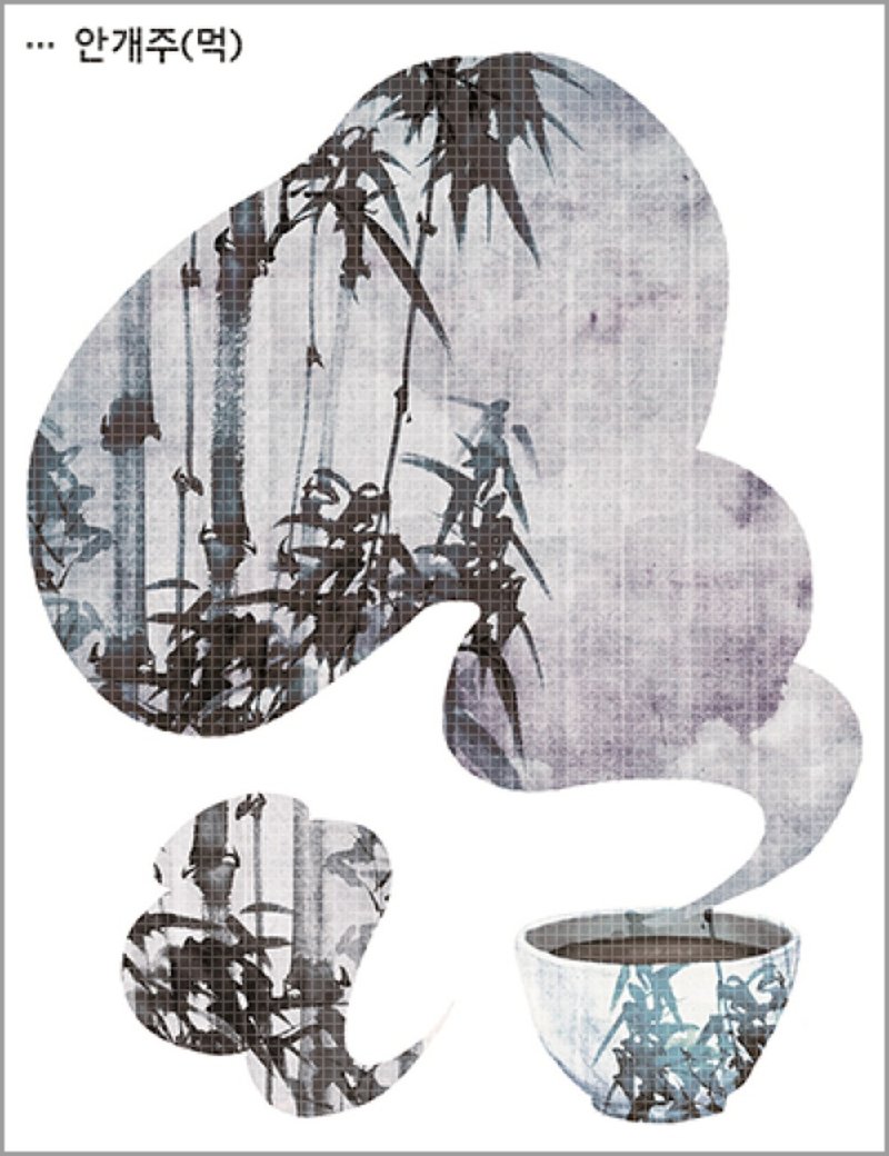 Oriental Liquor Story 4types (blackraccoon) Vintage collage design paper sticker - 貼紙 - 紙 多色