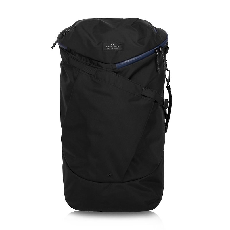 Doughnut Black Line Waterproof and Courtesy Limited Backpack (Bag House) - กระเป๋าเป้สะพายหลัง - ไฟเบอร์อื่นๆ สีดำ