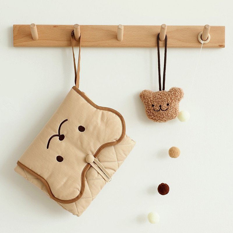 Korean Chezbebe Smile Bear Diaper Pad - ผ้าปูที่นอน - ผ้าฝ้าย/ผ้าลินิน 