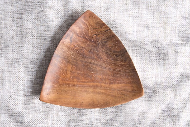 手作りチークの木三角盛り合わせ - 小皿 - 木製 