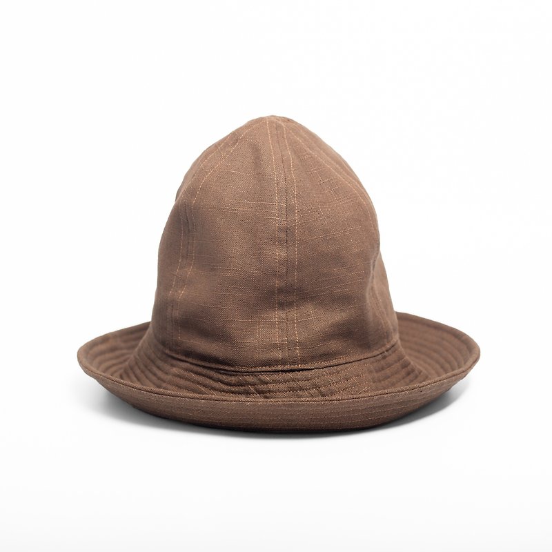 Earthy Linen top hat - Hats & Caps - Other Materials Brown