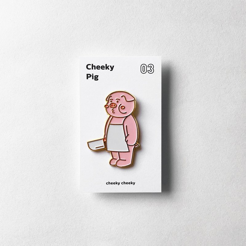 cheeky cheeky pig 厚面豬 金屬 徽章 / 別針 - 徽章/別針 - 其他金屬 白色