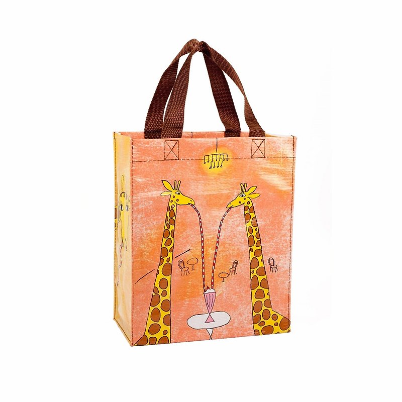 Blue Q Ti Tuote hand bag - Giraffes Are Good People giraffe friend - Handbags & Totes - Polyester Orange