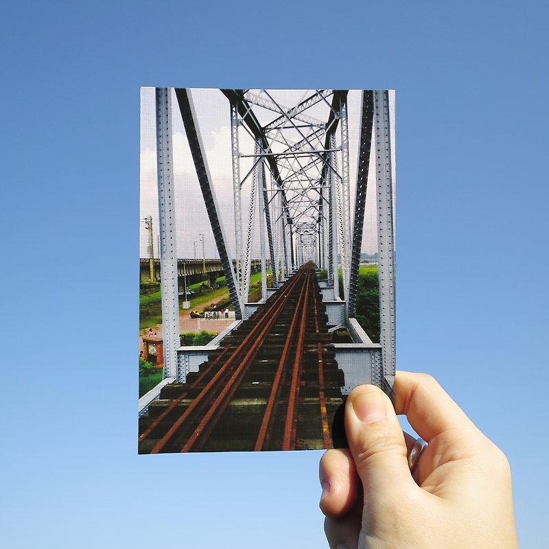 Quietly draw cool card / multifunctional storage postcard / old iron bridge III - Cards & Postcards - Paper 
