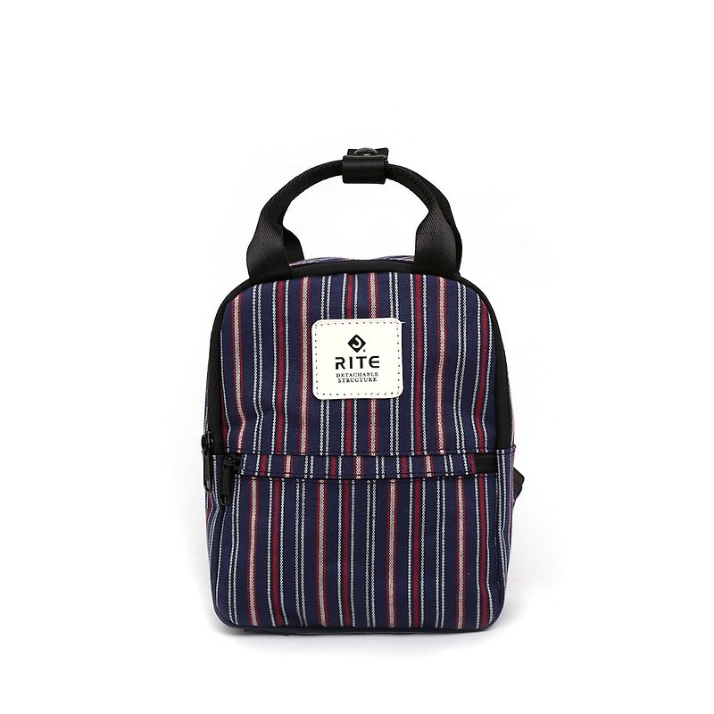 [RITE] Le Tour Series - Dual-use Mini Backpack - National Style Blue - กระเป๋าเป้สะพายหลัง - วัสดุกันนำ้ สีน้ำเงิน