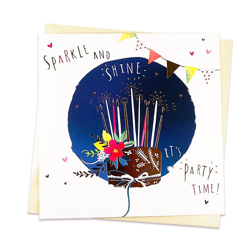 Have a shiny party [INDIGOROSE LD-card birthday greetings] - Cards & Postcards - Paper Multicolor