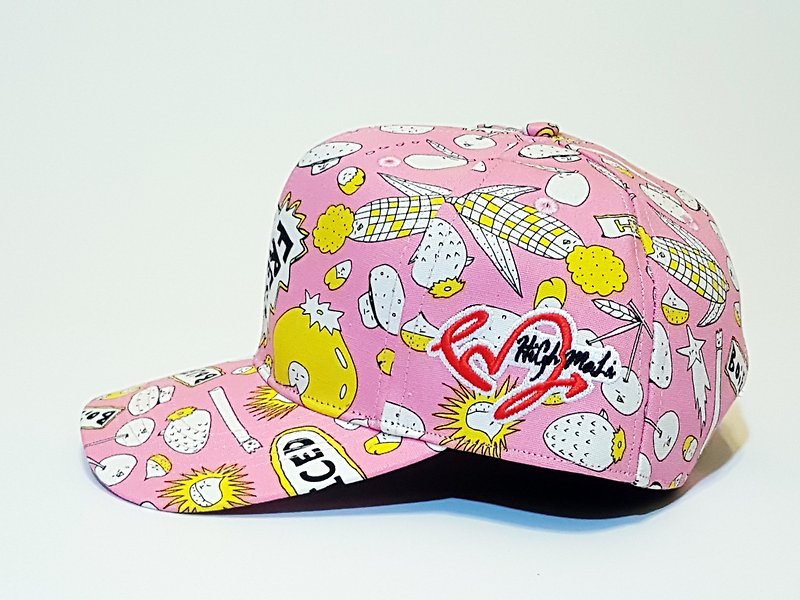Follow Your Love Printed Baseball Cap-Fun Party (Pink) # Couple Cap# Gift - หมวก - ผ้าฝ้าย/ผ้าลินิน สึชมพู