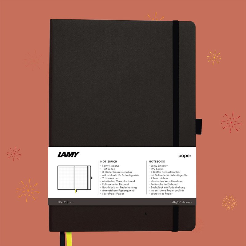 [Customized service] LAMY soft A5 notebook for pen/notebook hunting series dark gray - สมุดบันทึก/สมุดปฏิทิน - กระดาษ สีเทา