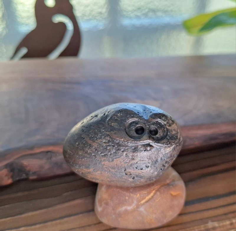 石雕貓頭鷹系列- 10號 療癒系手作文創擺飾 - 公仔/玩偶 - 石頭 