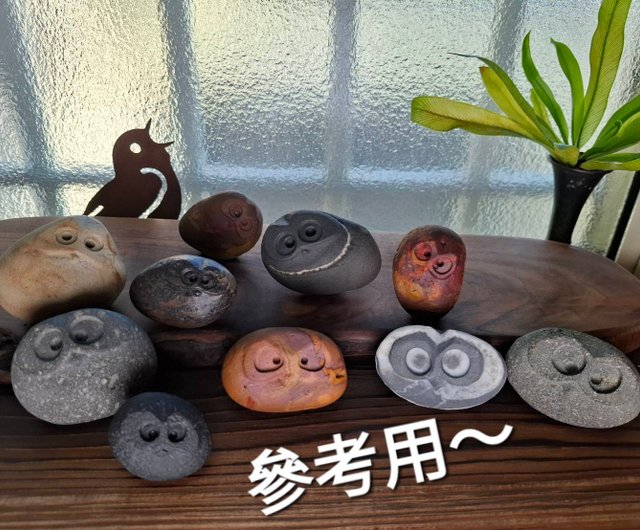 石彫フクロウシリーズ - No.10 癒し系ハンドメイド文創オブジェ