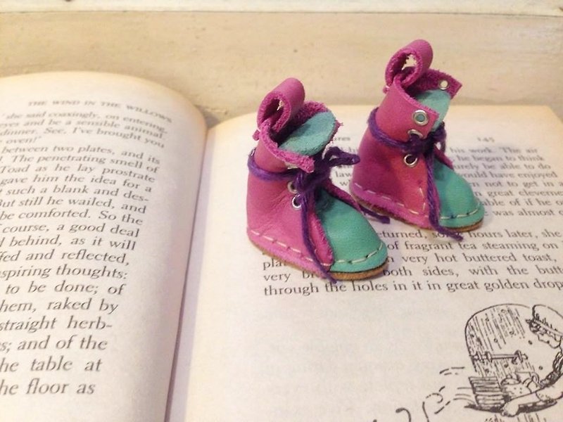 Handmade doll leather boots, small cloth, Lika size - Other - Genuine Leather Multicolor