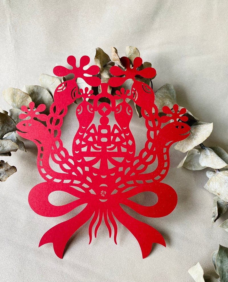 (特價商品)【蛇燦樂花】 - 紅包袋/春聯 - 紙 紅色