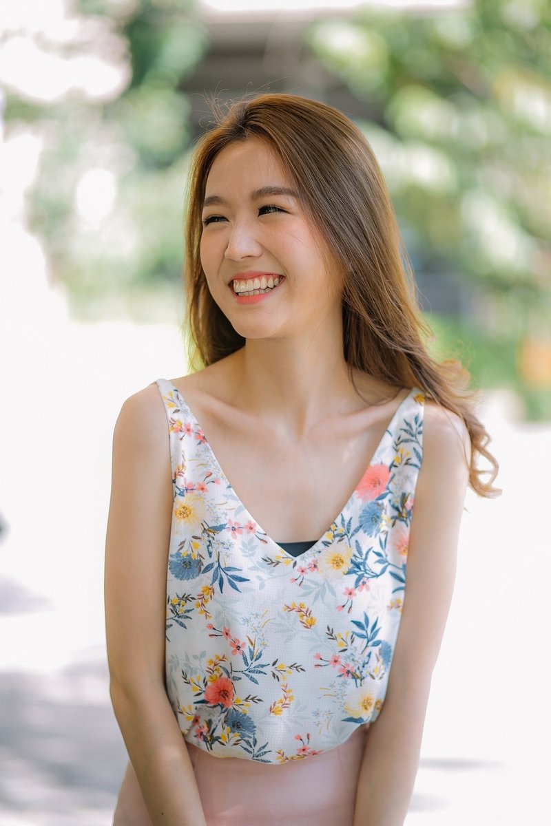Flora flora cami - 女上衣/長袖上衣 - 其他材質 白色