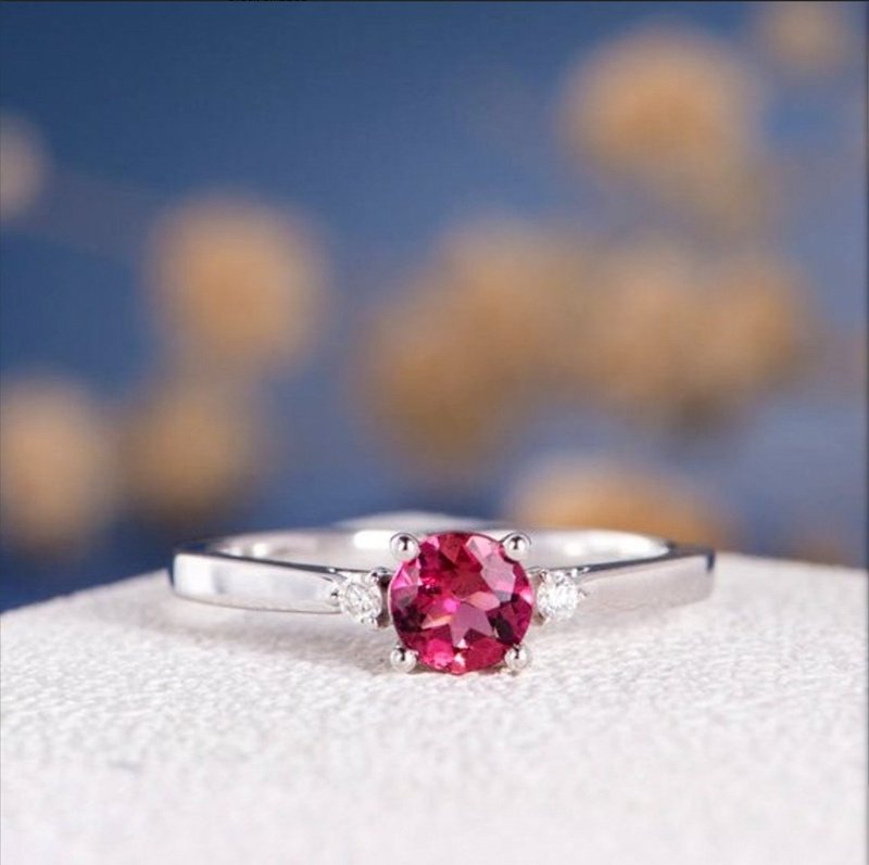 Ruby Ring, Wedding And Engagement Ring, Gold Ruby Ring, Handmade rings,Girl Ring - 戒指 - 其他材質 多色
