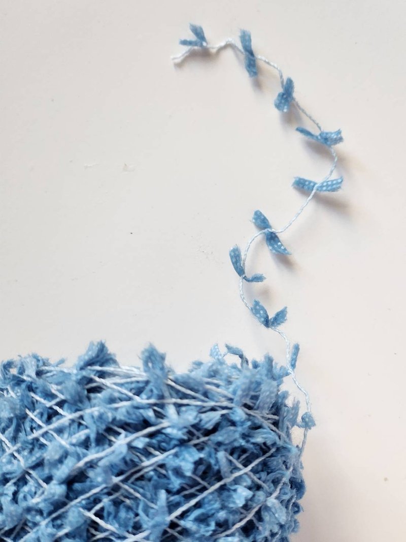 手染め紗線  15.0m - 編み物/刺繍/羊毛フェルト/裁縫 - ナイロン ブルー