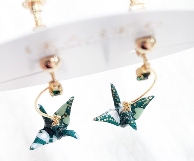 ちゃちゃ２９点～全24柄～和柄の折り鶴ピアス・イヤリング♪ハンドメイド ちゃちゃ29点～全24柄～和柄の折り鶴ピアス・イヤリング