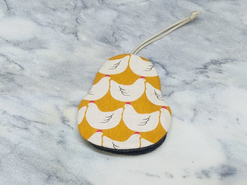 咕咕雞 梨型鑰匙包【K251124】 - 鑰匙圈/鑰匙包 - 棉．麻 多色