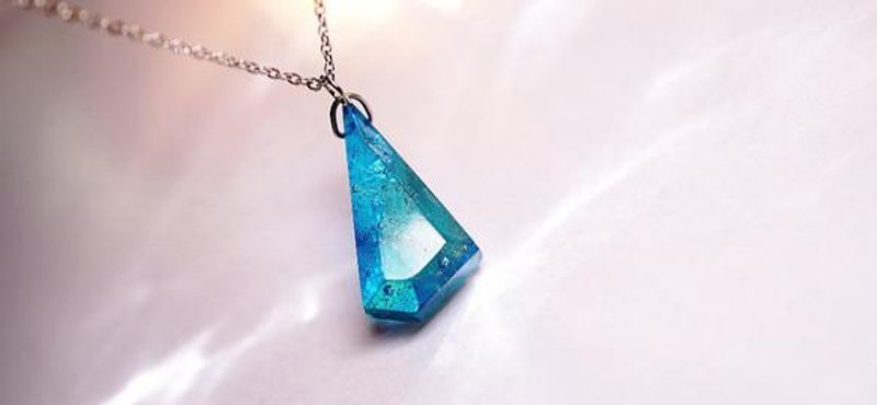 Cenote Glitter ~ Aqua blue ~ - Necklaces - Other Metals 