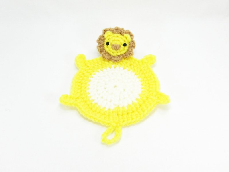 Seriously lion lion coasters dust cleaning - Coasters - Polyester Yellow