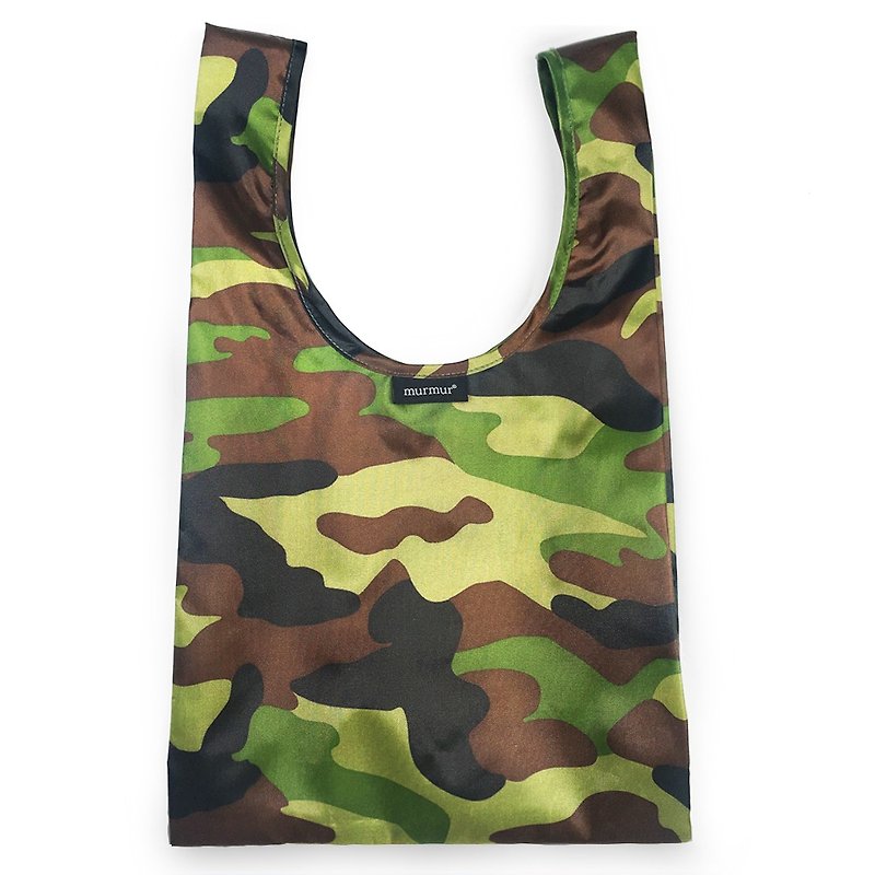 Murmur lunch bag / camouflage green BDB28 - กระเป๋าถือ - พลาสติก สีเขียว