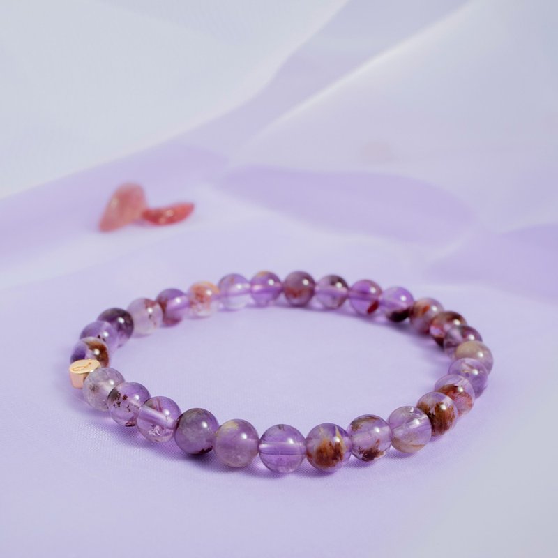 Amethyst | Natural Energy Bracelet | 6-7mm - Bracelets - Crystal Purple