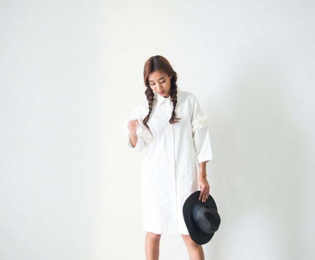 knee length shirt dresses with sleeves