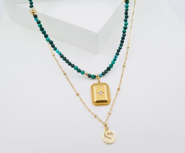 K14 鶴石つきペンダントトップ