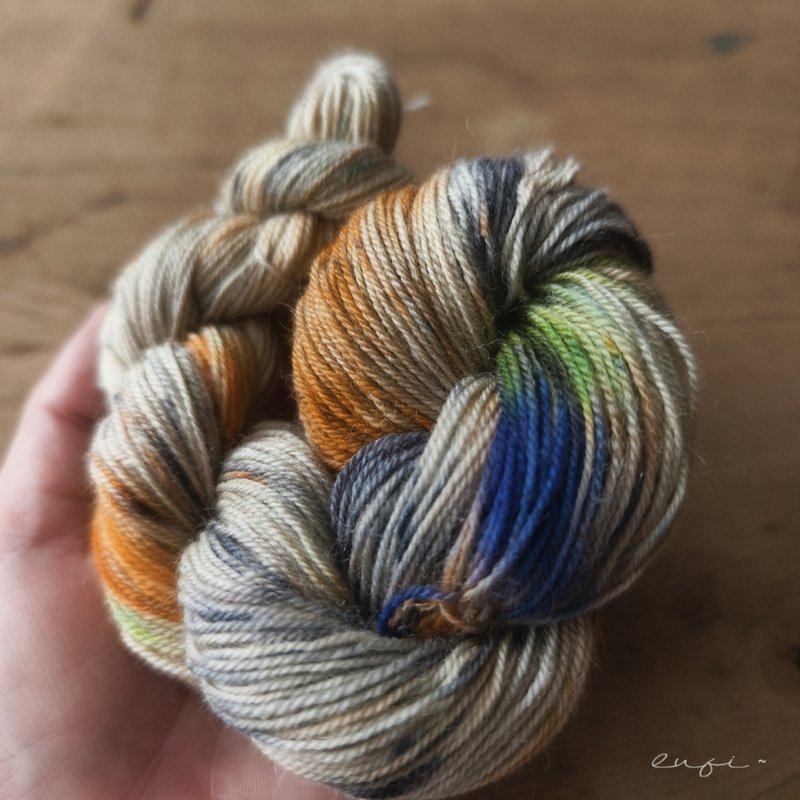 lufi~手染線 絲光美麗諾羊毛線 襪線 50克 - 編織/刺繡/羊毛氈/縫紉 - 羊毛 