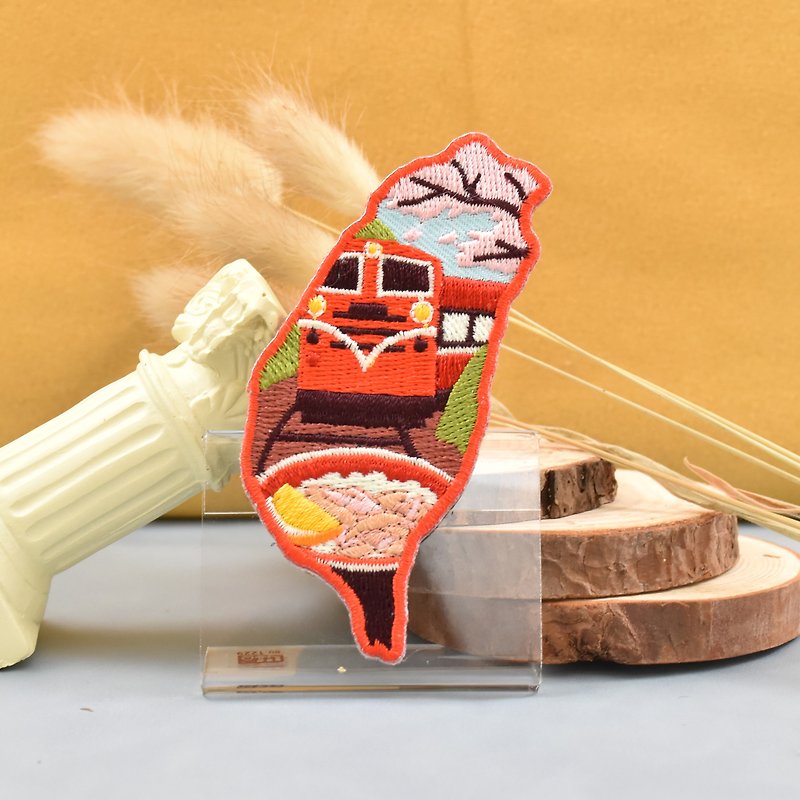 【台湾マグネット】嘉義 | 刺繍マグネット | ギフト | 文化創造 | お土産 - マグネット - 刺しゅう糸 