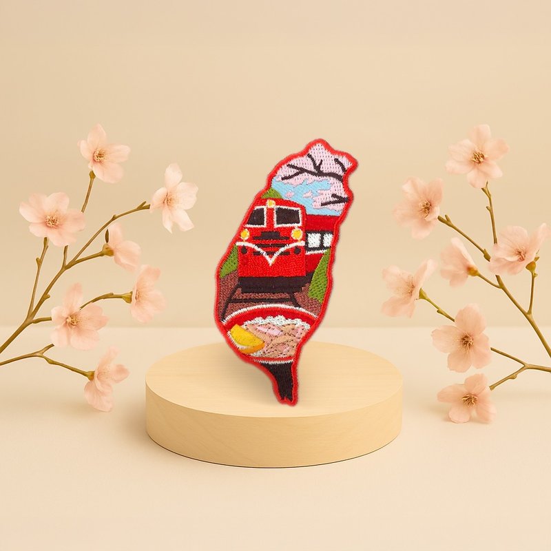 【台灣特色】嘉義 | 刺繡磁鐵 | 禮物 | 文創 | 紀念品 - 磁鐵 - 繡線 