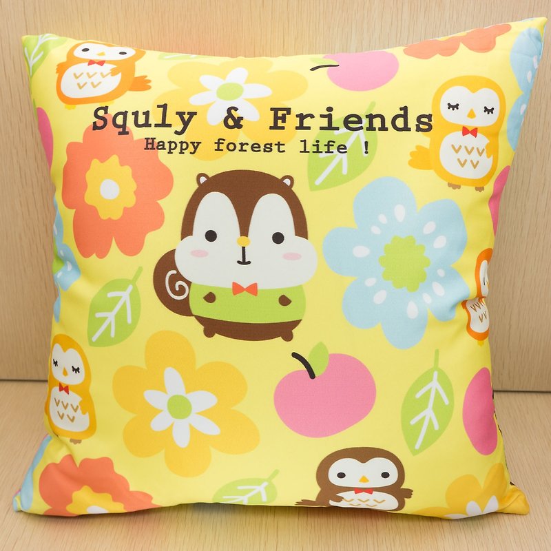 Squly Cushion (big flower) - Pillows & Cushions - Polyester Yellow