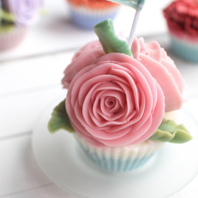 [蕾安柏] scented candle │ pink rose │ cup candle │ wedding small things - Fragrances - Wax Pink