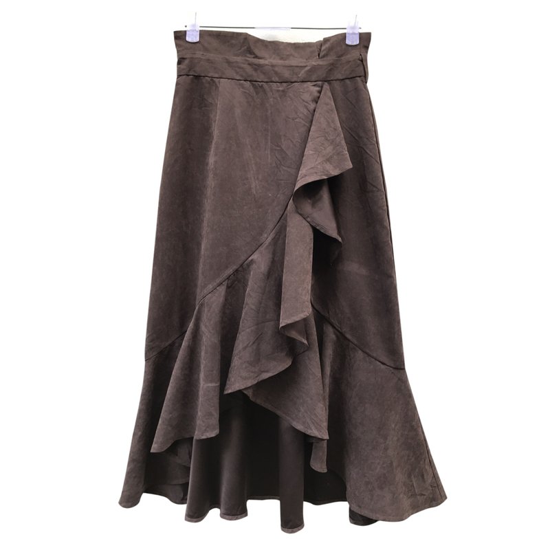 Vintage Everywhere Brown skirt / vintage skirt - Skirts - Cotton & Hemp Brown