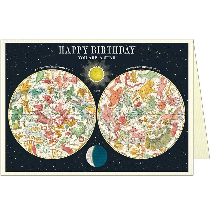 Cavallini & Co. GREETING CARD Birthday Card (Large)_Horoscope - การ์ด/โปสการ์ด - กระดาษ หลากหลายสี