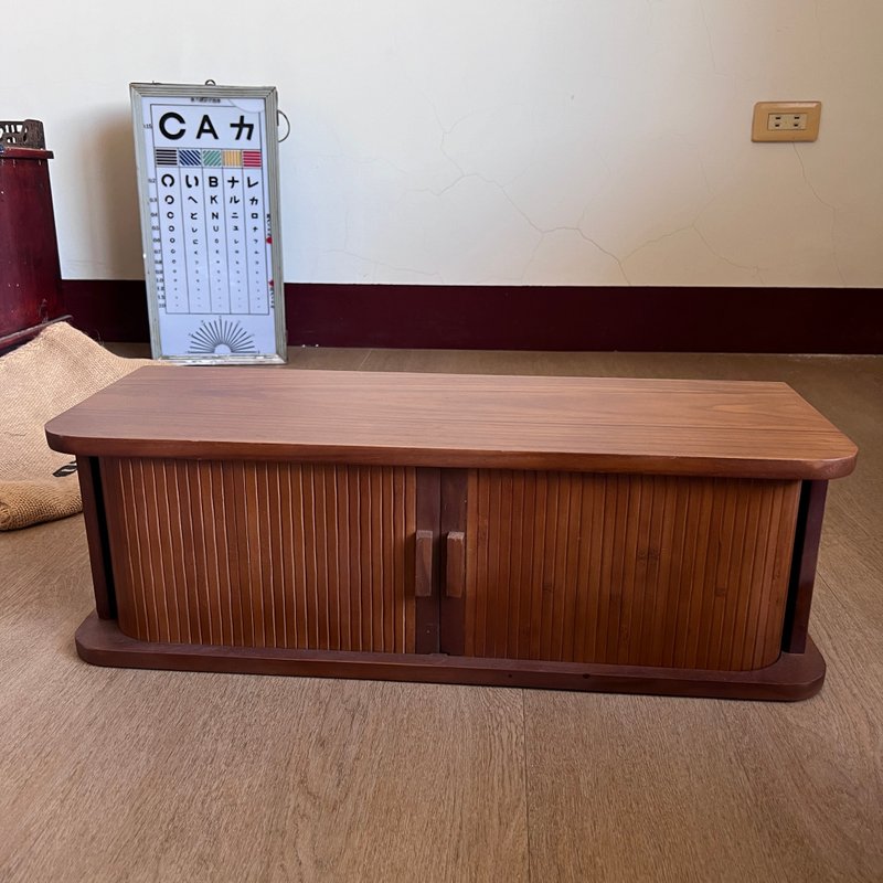 Japanese bamboo ジャバラ door-type storage cabinet - Storage - Wood Brown